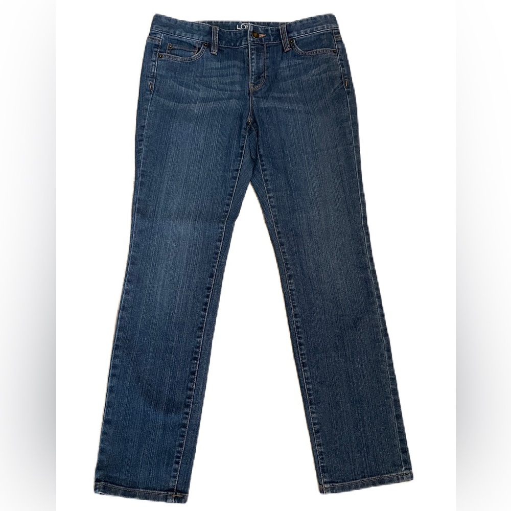 Ann Taylor Loft Modern Straight Leg Ladies Denim Jeans - Size 4P - Picture 1 of 12